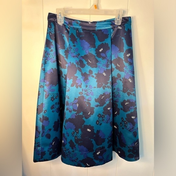Draper James Blue Floral A-line Skirt Women’s Size 8 - Picture 2 of 10